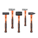 5Pc Hammer Set Rubber / Ball Pein / Sledge / Cross Pein Mallet TPR Grip Handle - RnR Galore