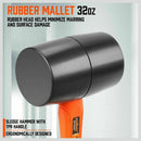 5Pc Hammer Set Rubber / Ball Pein / Sledge / Cross Pein Mallet TPR Grip Handle - RnR Galore
