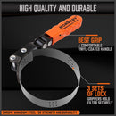 5Pc Oil Filter Wrench Set Swivel Grip Steel Belt Spanner Universal Filter Remove - RnR Galore