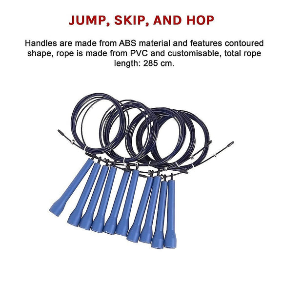5x CrossFit Speed Skipping Rope Wire – Adjustable Jump Ropes for Fitness & Boxing - RnR Galore