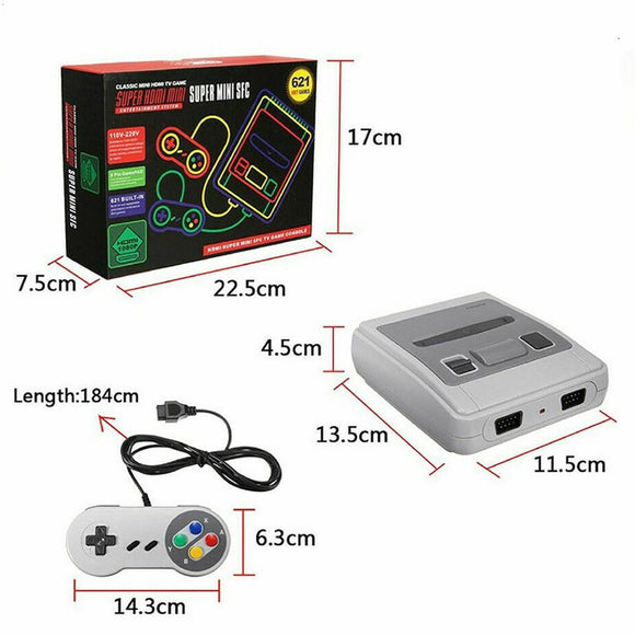 621 - IN - 1 Retro Classic Mini Handheld Game Console TV HDMI 2 Controller Gamepad - RnR Galore