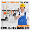 64" Wall Mount Tool Hanger Garden Storage Organizer Mop Broom Holder Hook Pegs - RnR Galore