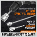 6Pc Drill Socket Adapter Set Long Short Combination Extension Impact Nut Driver - RnR Galore