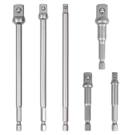 6Pc Drill Socket Adapter Set Long Short Combination Extension Impact Nut Driver - RnR Galore