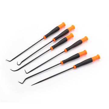 6Pc Extra Long Pick and Hook Set O Ring Seal Puller Remover Fuse Wire Scribe - RnR Galore