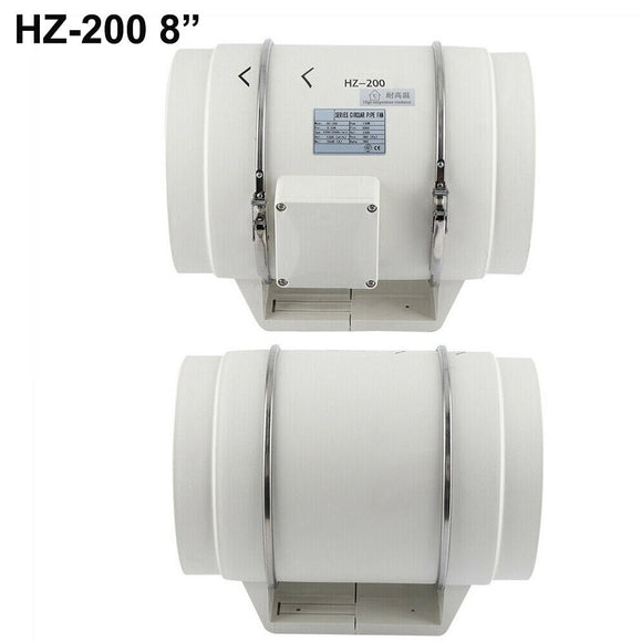 8" Inch Silent Extractor Fan Duct Hydroponic Inline Exhaust Vent Industrial - RnR Galore