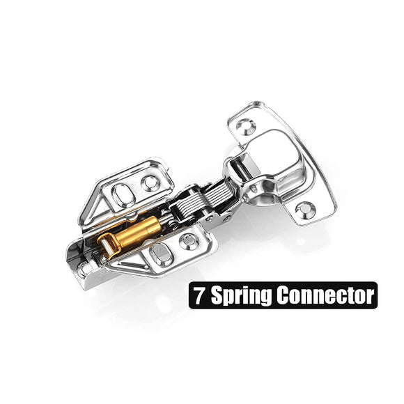 8 Pack 304 Stainless Steel Cabinet Hinges 100 Degree Soft Closing half Overlay Door Hinge Nickel Plated Finish - RnR Galore