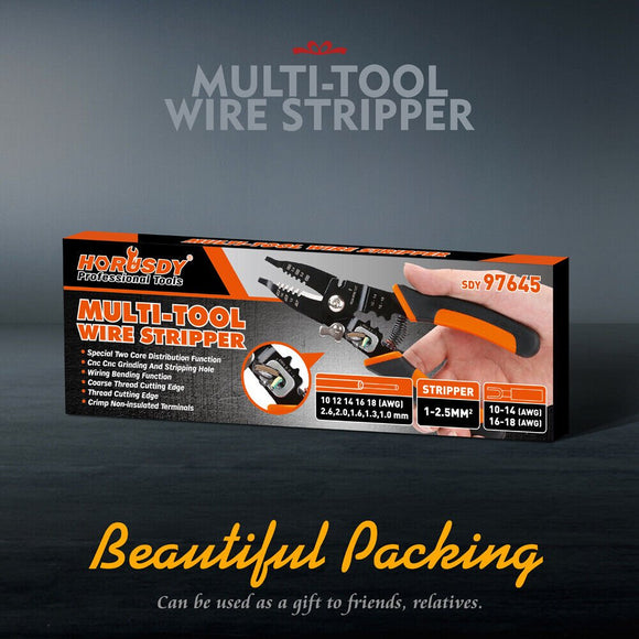 8" Wire Stripping Tool Wire Cutter Hand Crimping Pliers Strip Cutter Insulated - RnR Galore