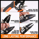 8" Wire Stripping Tool Wire Cutter Hand Crimping Pliers Strip Cutter Insulated - RnR Galore