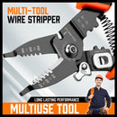 8" Wire Stripping Tool Wire Cutter Hand Crimping Pliers Strip Cutter Insulated - RnR Galore
