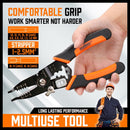 8" Wire Stripping Tool Wire Cutter Hand Crimping Pliers Strip Cutter Insulated - RnR Galore
