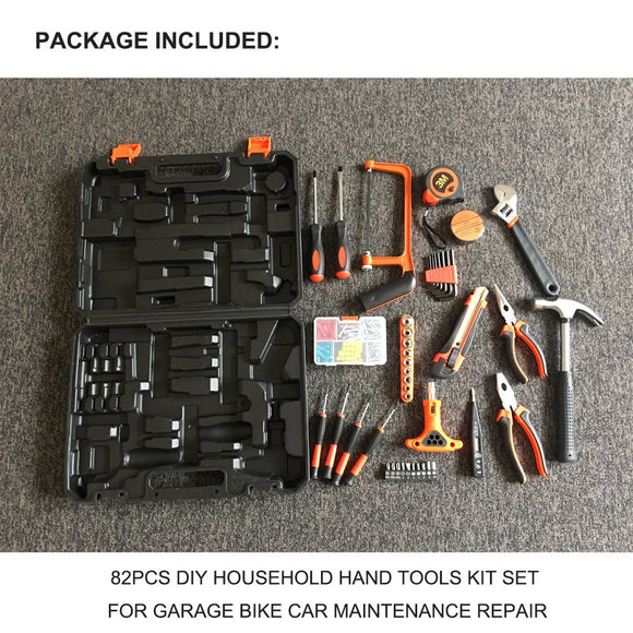 82 Pcs Household Hand Tools Set Hand Tool Kit for Home Office Car Repair Tools - RnR Galore