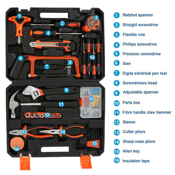 82 Pcs Household Hand Tools Set Hand Tool Kit for Home Office Car Repair Tools - RnR Galore