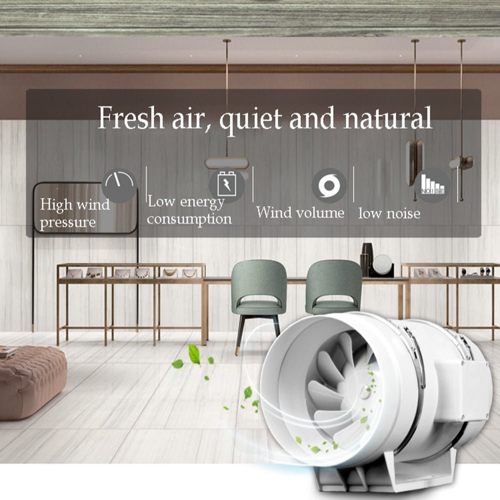 8inch Extractor Fan Duct Hydroponic Inline Exhaust Vent Industrial ...