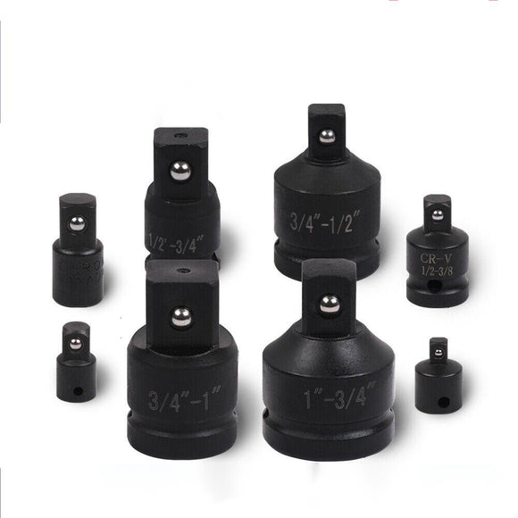 8Pc Impact Socket Reducer Set Heavy Duty Adaptor For Ratchet Wrench With Case - RnR Galore