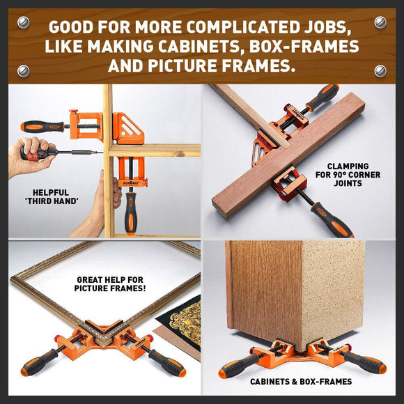 90° Degree Corner Clamp Welding Vice Woodworking Alloy Body With Quick Release - RnR Galore