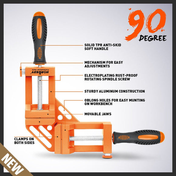 90° Degree Corner Clamp Welding Vice Woodworking Alloy Body With Quick Release - RnR Galore