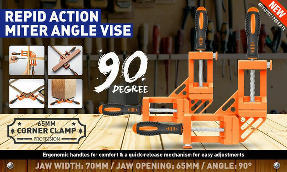 90° Degree Corner Clamp Welding Vice Woodworking Alloy Body With Quick Release - RnR Galore