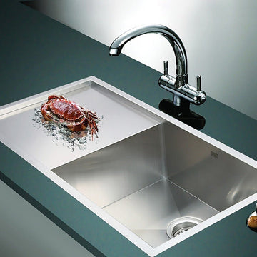 960x450mm Handmade Stainless Steel Undermount / Topmount Kitchen Sink with Waste - RnR Galore