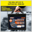 99Pc Drills Set HSS Titanium Coated Wood Plastic Metal Metric 1.5 - 10mm With Case - RnR Galore