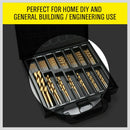 99Pc Drills Set HSS Titanium Coated Wood Plastic Metal Metric 1.5 - 10mm With Case - RnR Galore