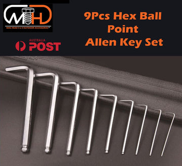 9pcs LONG Arm Allen Keys Set Metric Ball End Driver Hex Allan Allen Kit - RnR Galore
