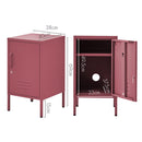 ArtissIn Bedside Table Metal Cabinet - MINI Pink-6