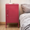 ArtissIn Bedside Table Metal Cabinet - MINI Pink-7