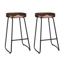 Artiss 2x Bar Stools Tractor Seat 75cm Black-1