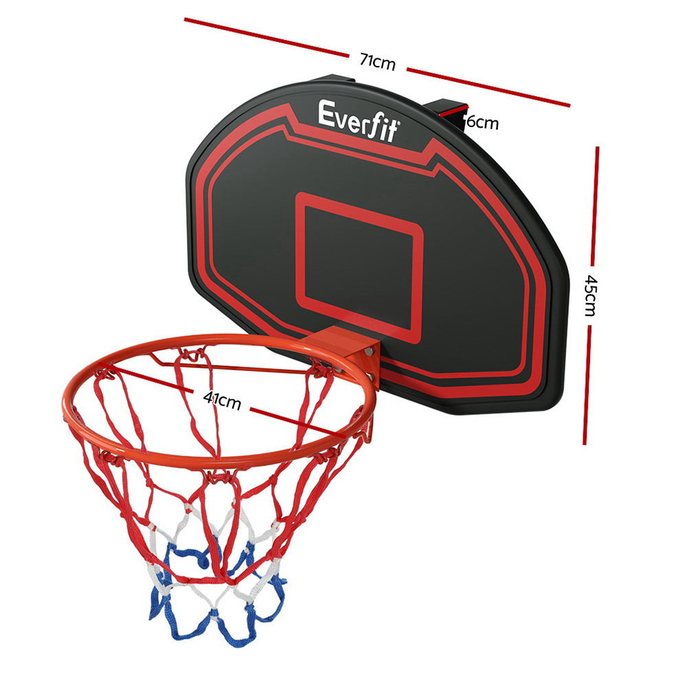 Everfit 38" Basketball Hoop Backboard Door Wall Mounted Ring Net Sports Kids - 0