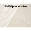Artiss 2X 132x274cm Blockout Sheer Curtains Beige-5