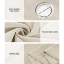 Artiss 2X 132x274cm Blockout Sheer Curtains Beige-6