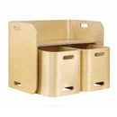 Keezi 3PCS Kids Table and Chairs Set Multifunctional Storage Desk-1