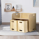 Keezi 3PCS Kids Table and Chairs Set Multifunctional Storage Desk-8