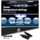 Devanti 98L Bar Fridge Glass Door Mini Fridges Freezer Black-5