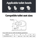 Cefito Electric Bidet Toilet Seat Cover Auto Smart Water Wash Dry Panel Control-6
