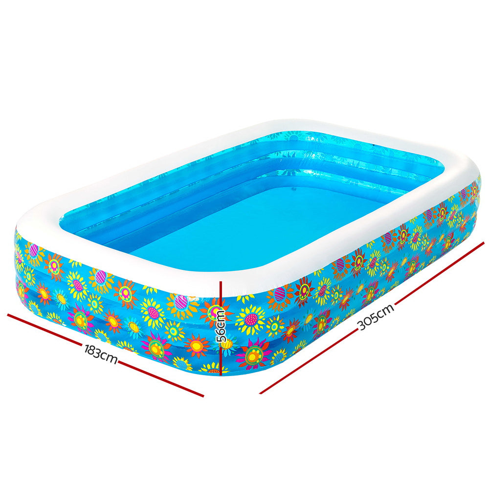 Bestway Kids Pool 305x183x56cm Inflatable Above Ground Swimming Pools 1161L - 0