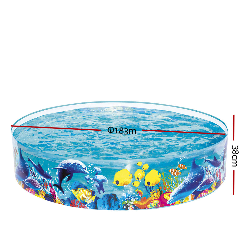 Bestway Kids Pool 183x38cm Round Above Ground Rigid Swimming Pools Undersea 946L - 0