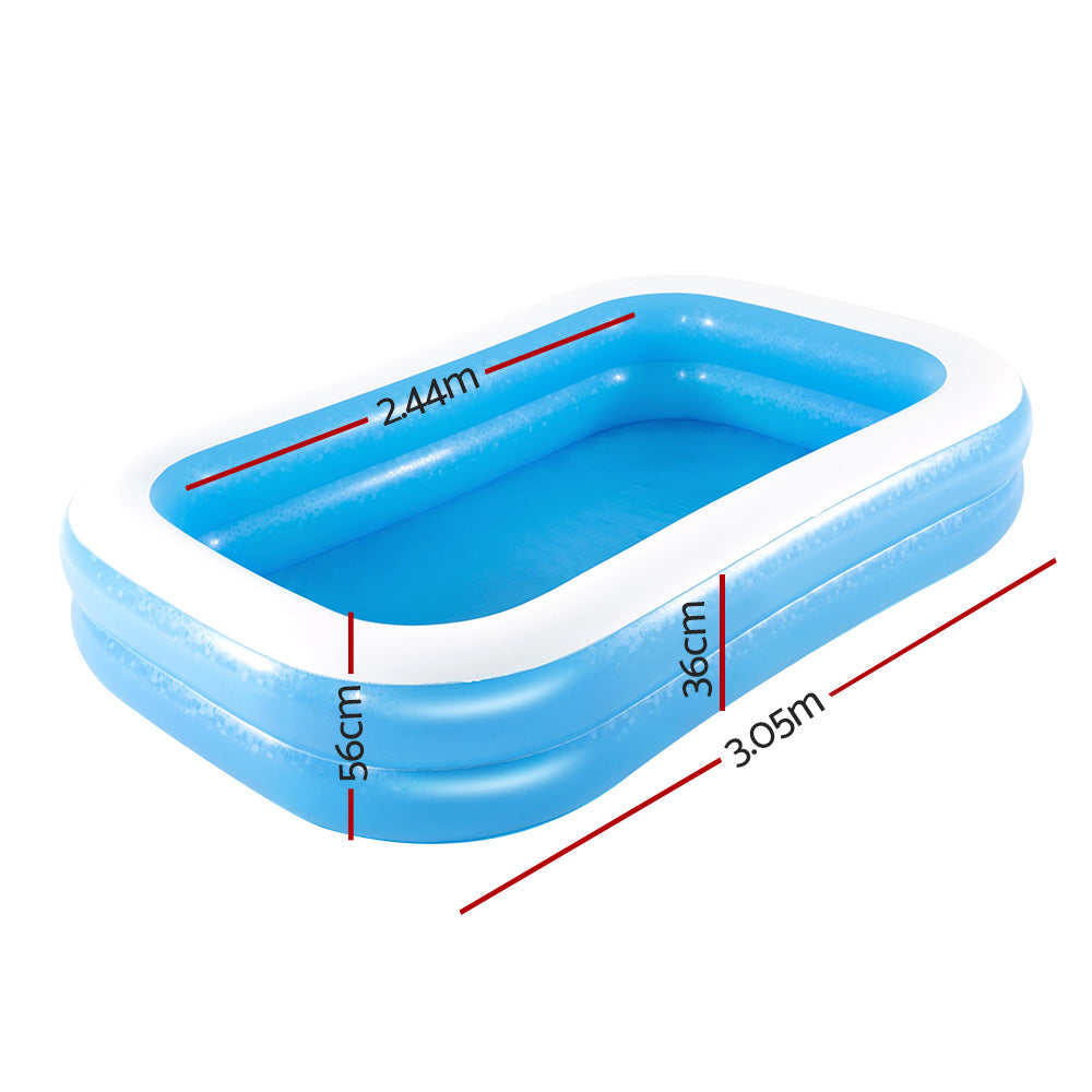 Bestway Kids Pool 262x175x51cm Inflatable Above Ground Swimming Pools 778L - 0