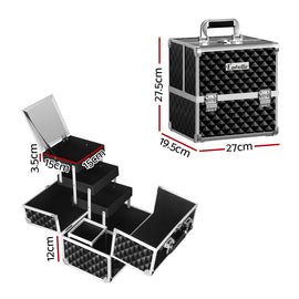 Embellir Makeup Case Beauty Organiser Bag Travel Large Cosmetic Storage Portable - 0