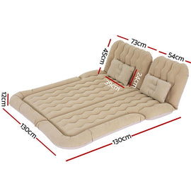 Weisshorn Car Mattress 175x130 Inflatable SUV Back Seat Camping Bed Beige - 0