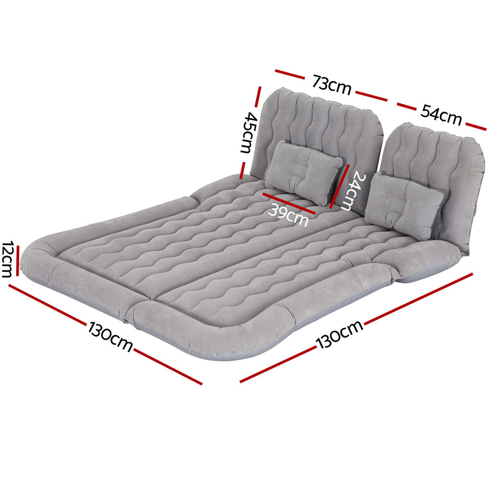 Weisshorn Car Mattress 175x130 Inflatable SUV Back Seat Camping Bed Grey - 0