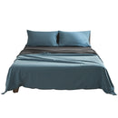 Cosy Club Cotton Bed Sheets Set Blue Grey Cover Single-1