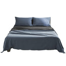 Cosy Club Cotton Bed Sheets Set Navy Grey Cover Single-1