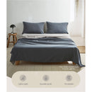 Cosy Club Cotton Bed Sheets Set Navy Grey Cover Single-3