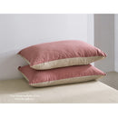 Cosy Club Cotton Bed Sheets Set Red Beige Cover Single-4