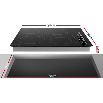Devanti Electric Ceramic Cooktop 60cm - 0