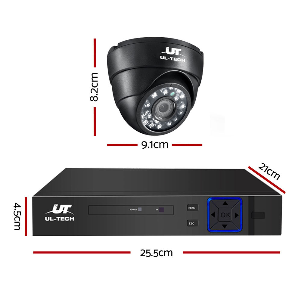 UL-tech CCTV Security System 8CH DVR 4 Cameras 1080p - 0