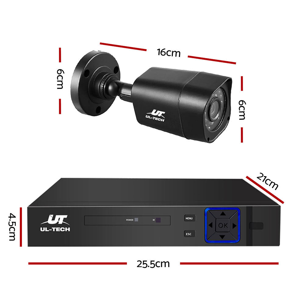 UL-tech CCTV Security System 8CH DVR 4 Cameras 1080p - 0