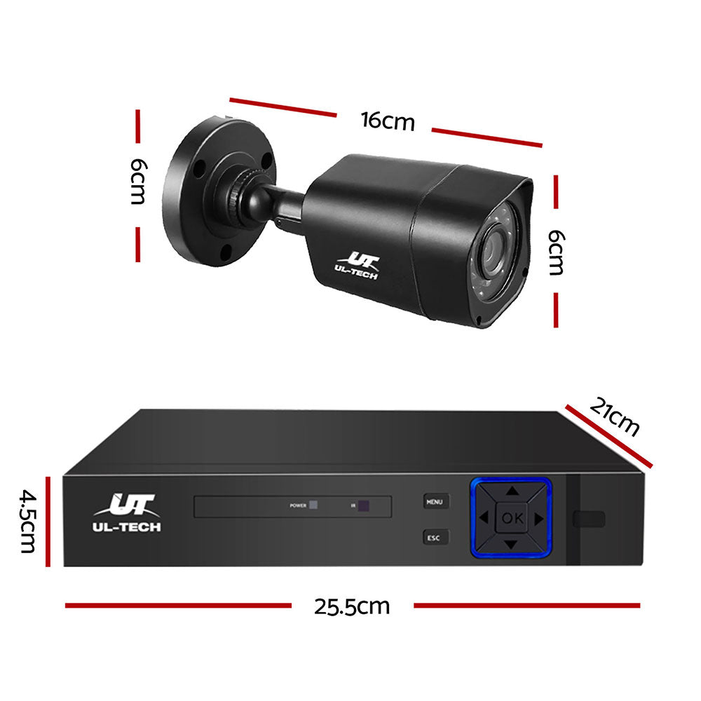 UL-tech CCTV Security System 8CH DVR 4 Cameras 1TB Hard Drive - 0